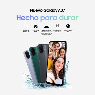 Samsung Galaxy A07. 4/64GB. Dual SIM. Verde, Lila, Negro. Sellados en caja.  53226526 - 2/3