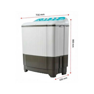 Lavadora semiautomática (7 kg) color blanco - Img 127954877