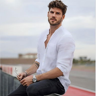 Sandalias Blancas para Hombre. Sandalias Practicas. Camisa y Pantalon Blanco de Lino 52465450 - Img 102541353