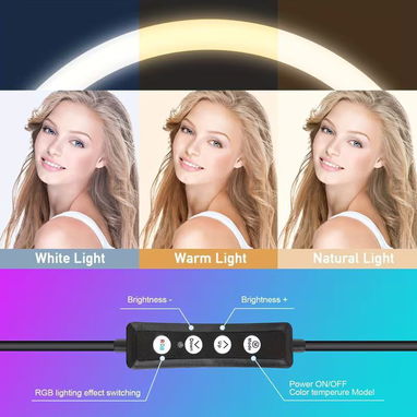 ☎️53544655 🛵 Entrega Disponible ⭐Aro de Luz LED RGB 12” con Trípode 63” y Soporte para Teléfono ⭐ - Img 115597196
