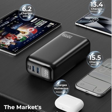 Cargador Portátil 50000mAh Banco de Energía - Carga Rápida 22.5W Paquete de Batería Externa, Cargador de Teléfono - 2/2