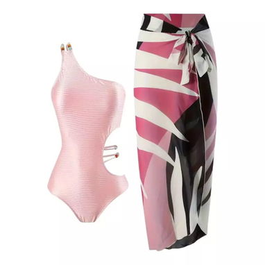 Conjunto Juego de Baño. Playa. Enterizo Con Falda - Img 125678914