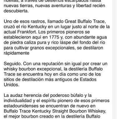 Se vende whiskey bourbon BUFFALO TRACE KENTUCKY STRAIGHT BOURBON WHISKEY. Calidad gourmet. - Img 126811961