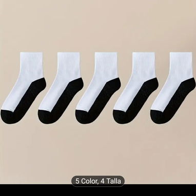 Medias blancas con plantillas negras - Img 123402775