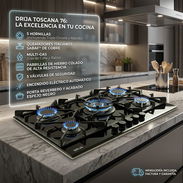 Cocina Empotrada Drija TOSCANA 76 Vidrio Negro | $270 USD | Mensajería Gratis + Factura y Garantía | - Img 57776289