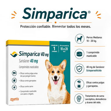 SIMPARICA/ contra pulgas,garrapatas y ácaros - Img 126162079