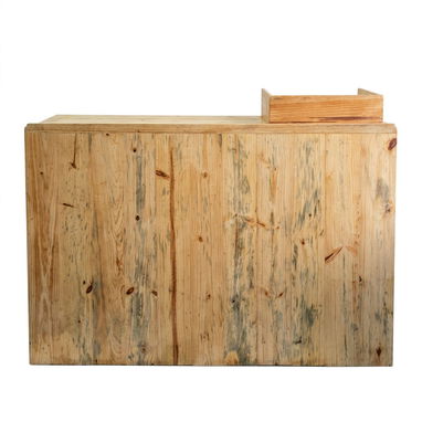 Mostrador de pino hecho a la medida, ideal para puntos de cobro y atención al cliente, con frente cerrado. - Img 115677947