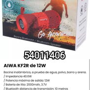 !!AIWA KF2R de 12W Bocina inalámbrica Nueva en su caja, a prueba de agua, polvo, barro y arena.!! - Img 45589793