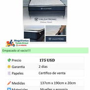 Colchón camero Valdatronic Sellado al vacío ($175) - Img 55682310