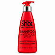 Shampoo matizador rojo Shot 300 ml — realza el color rojo - Img 58214703