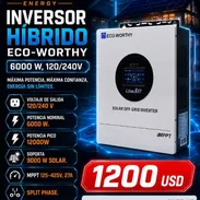 🔋 Inversor híbrido ECO-WORTHY 6000W | 120/240V | MPPT | 12000W pico 💰1200 USD - Img 55624716