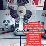 Ventilador Recargable/Solar *JMD* 12" (mesa) - Img 55019425