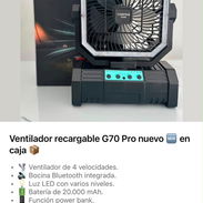 Ventilador recargable G70 pro 20000 mAh nuevos en caja - Img 56507914