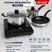 Cocina infrarroja con juego de calderos - Img 57111659