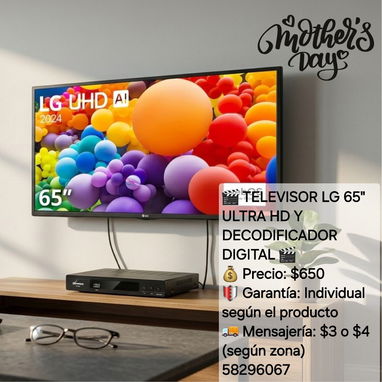 Combos de TV 32" y 65" + Soporte - Img 120766049