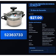 OLLA DE PRESIÓN DE ROSCA 5L MILEXUS . - Img 57513643