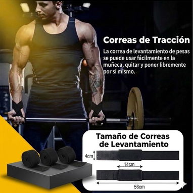 Correas de mano para levantar pesas. - 2/2