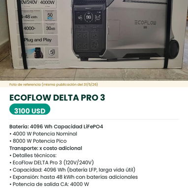 Venta de Baterías y Estaciones de Energía - 2/10