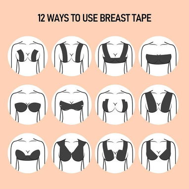 Cinta para busto boob tape body tape levanta senos pezoneras escote de lujo - Img 118031451
