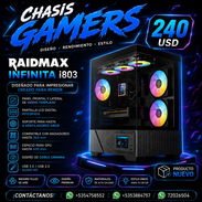 GABINETE GAMER PANORÁMICO PREMIUM CON PANTALLA FRONTAL - Img 56180820
