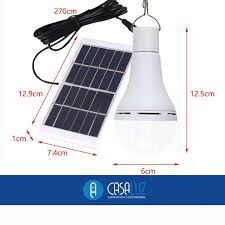 Bombillo Recargable con Panel Solar - 3/7