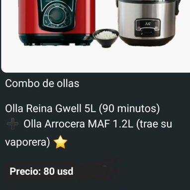 Combos de olla reina + arrocera (hay otros combos) - Img 121348328