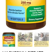 Magnesium Citrate 250mg – 60cap - Img 53123647