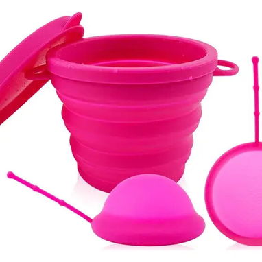 Copa menstrual, Disco menstrual esterilizador plegable o dd huevo - Img 121635304