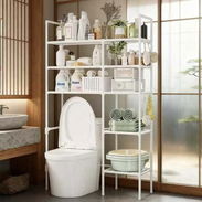 💥OFERTA💥 Organizador de baño de 5 niveles, diseñado para colocarse sobre la taza del baño. 🧺 💰28 USD - Img 57304500