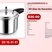 OLLA DE PRESIÓN ROYAL 7 L VPT-0206 - Img 56216229