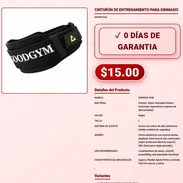 Cinturón de Entrenamiento GOUNOD GYM Talla L Negro para Pesas VPT-0037 - Img 58022402