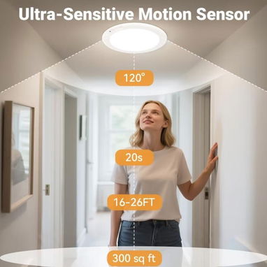 Lámpara de techo LED recargable con sensor de movimiento en 26 usd - 2/3