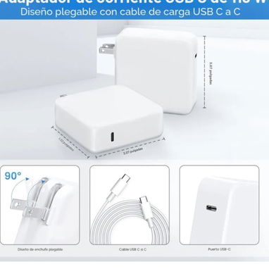 CNN CARGADOR POTENTE PARA MACBOOK Y NINTENDO SWICH (118W) TIPO C NUEVO EN SU CAJA - Img 127221280