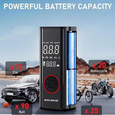 🚗 COMPRESOR PORTÁTIL DIGITAL INFLAVIVE 150 PSI | AUTOS, MOTOS, BICIS Y BALONES | RECARGABLE. ENVÍO DISPONIBLE - Img 109631203