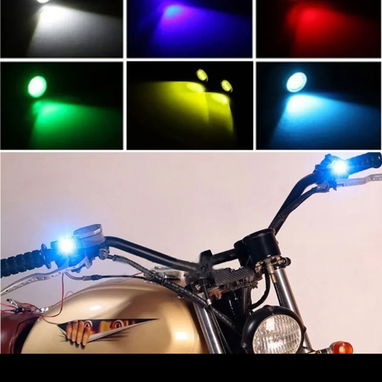Luces led q parpadean estrobo se ponen en la base de los espejos en la moto - Img 80721092
