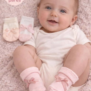 🧦 Set de 3 pares de medias para bebé - 4/6