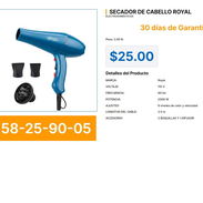 SECADOR DE CABELLO ROYAL . - Img 57237533