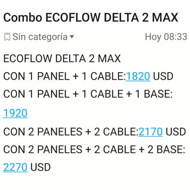 Ecoflow, panel solar y combos, somos de la Habana. Contactar al WhatsApp 51170866. - Img 119519594