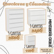 CÓMODAS. GAVETEROS. CAJONERAS Y ORGANIZADORES. - Img 55155857