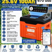 Batería de litio ECO-WORTHY 25.6v 100ah, paratuhogar2 💯 - Img 58298011