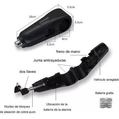 Alarma Antirrobo para Moto, Bicimoto, Bicicleta, kit completo con juego de baterías de repuesto, llavero. - 6/7