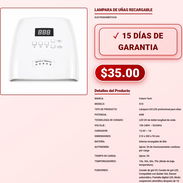 Lampara Para Unas Inalambrica Future Tech S10 66W Carga Rapida 2 Horas VPT-0129 - Img 58097536