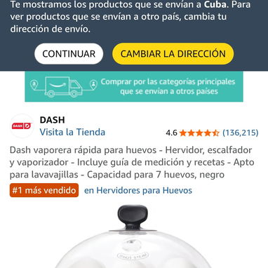 Vendo hervidor de huevos, vaporera dash egg para 6 huevos. - Img 125262781