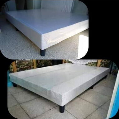Juego King Size 2x2 Colchón Konfort y importados Bases box Spring Camas de Tubos y Tapizadas - Img 120123889