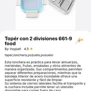 Lonchera con dos divisiones idea para desayunos y almuerzos - Img 57957424