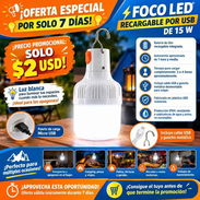 FOCO LED RECARGABLE POR USB 15W - Img 57488545