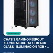 Chasis Gaming KeepOut XC-200 Micro-ATX | Black Glass | Iluminación RGB + USB 3.0 | Negro - Img 56902245