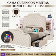 Cama Queen con mesitas de noche incluido - Img 57765521