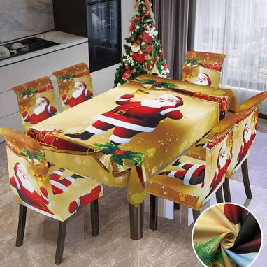 Forros - Funda Navideño para juego de comedor 7 piezas (m-lo) - 5/5