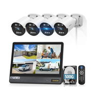 Sistema de cámara de seguridad con cable para exteriores, cámaras CCTV de 5MP con detección de movimiento - Img 57246783
